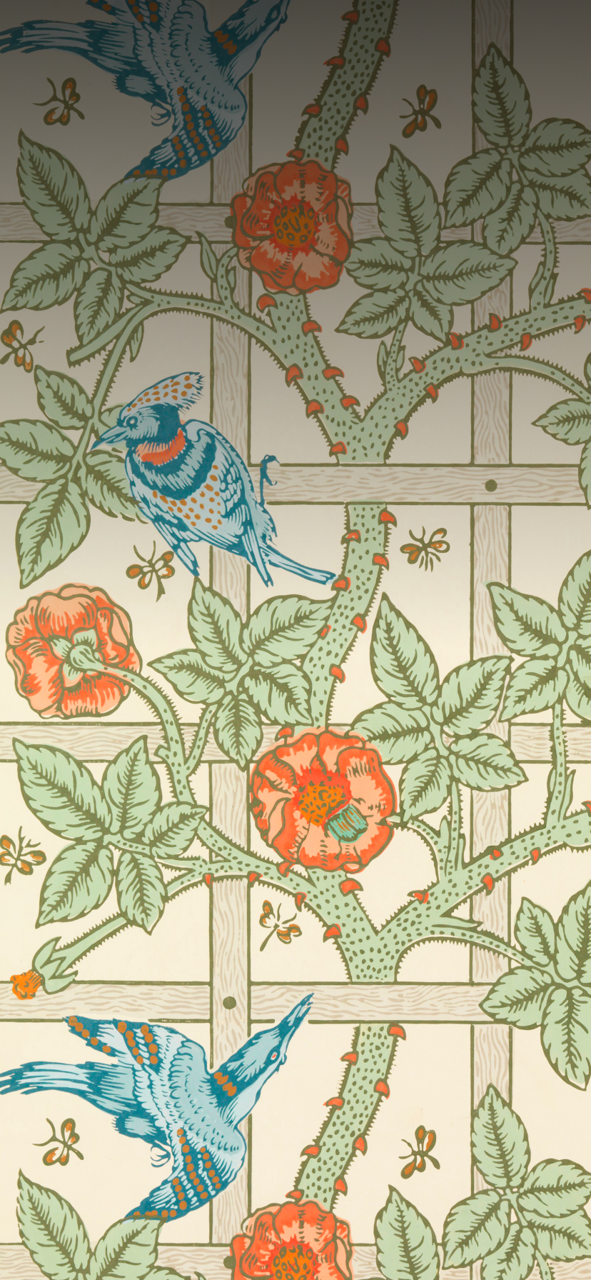 Trellis by William Morris Vintage Floral Wallpaper | Wallaland